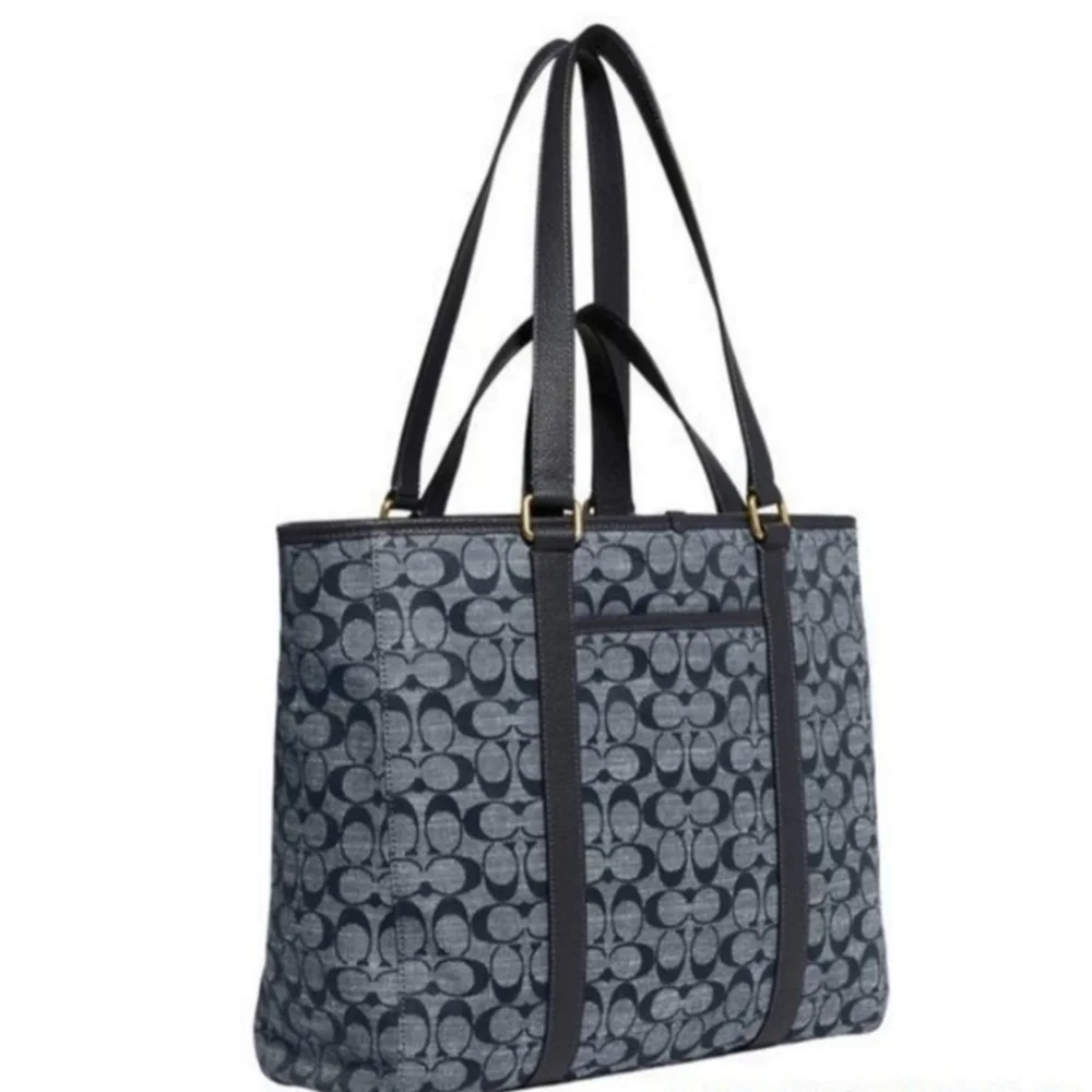 🎀NWT Coach Hudson Double Handle Tote In Signature Chambray 💖 - Picture 4 of 12